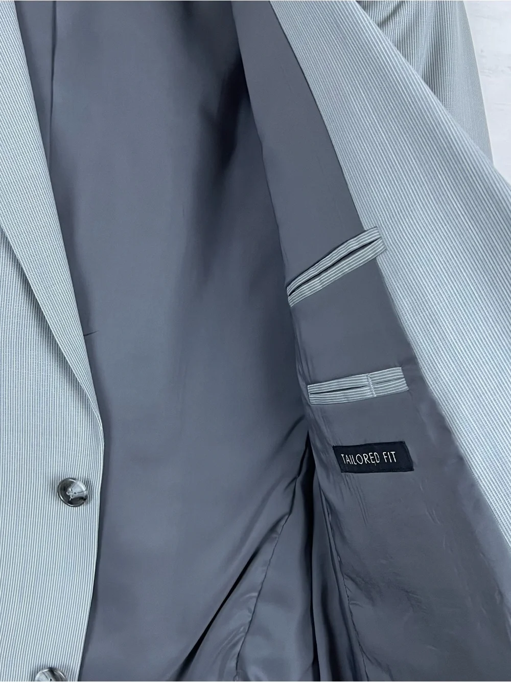 Jos A Bank Blazer Traveler Collection Men’s 41L Grey 100% Wool Tailored Fit